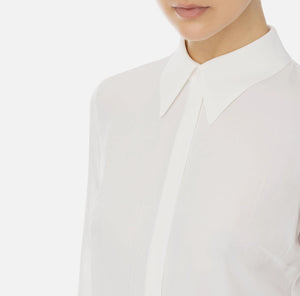 Elisabetta Franchi Camicia in georgette jacquard lettering