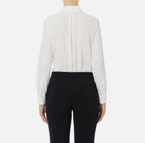 Elisabetta Franchi Camicia in georgette jacquard lettering