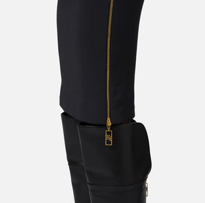 Elisabetta Franchi Gonna midi in crepe con zip