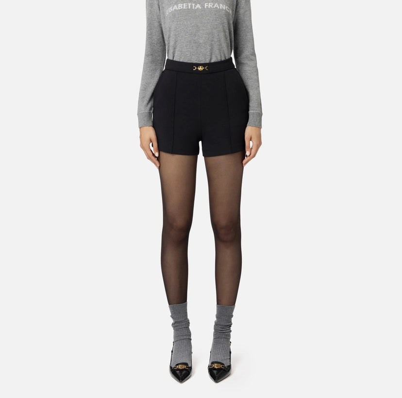 Elisabetta Franchi Shorts in crepe stretch con morsetto