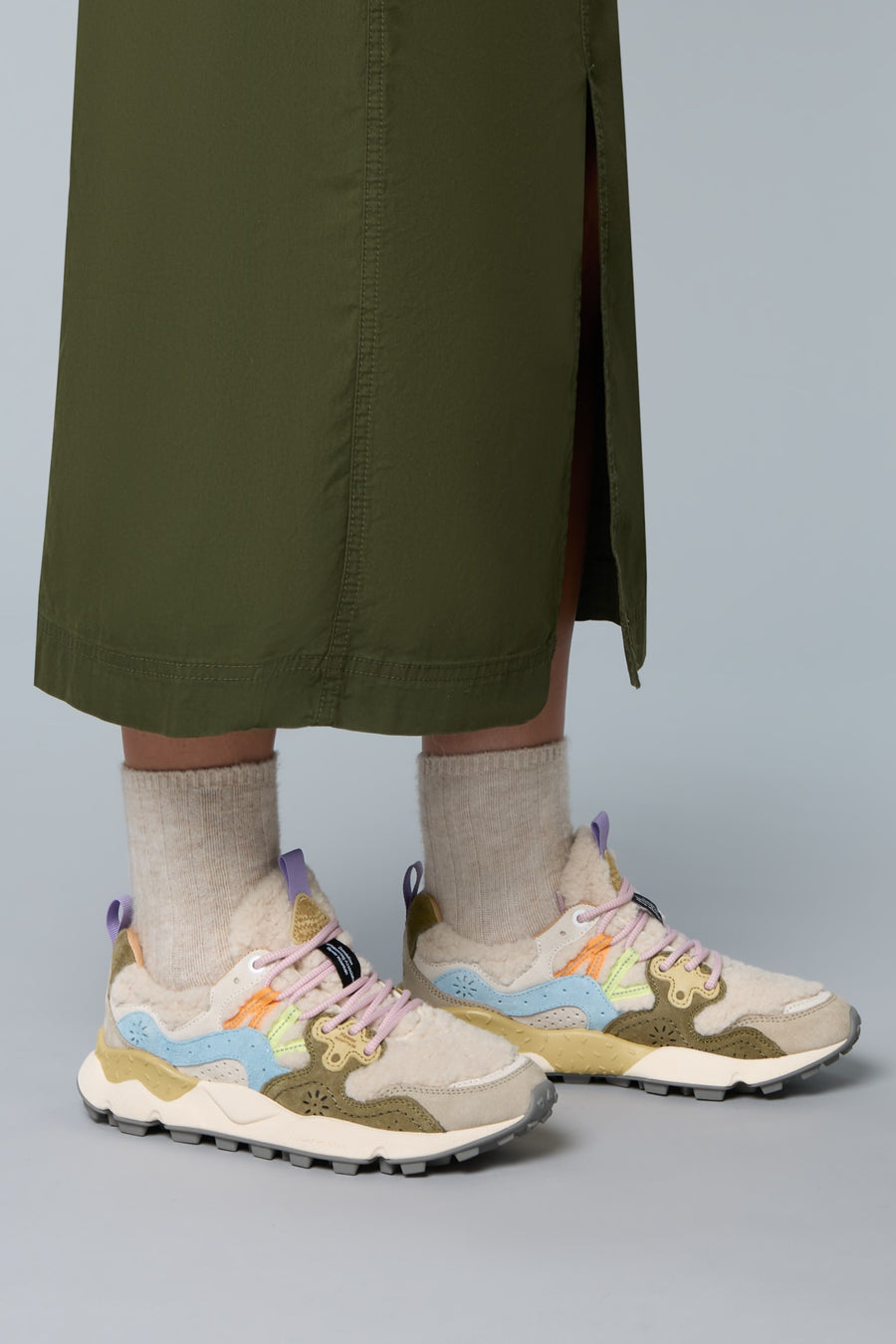 Flower Mountain Sneakers in suede e lana Yamano 3